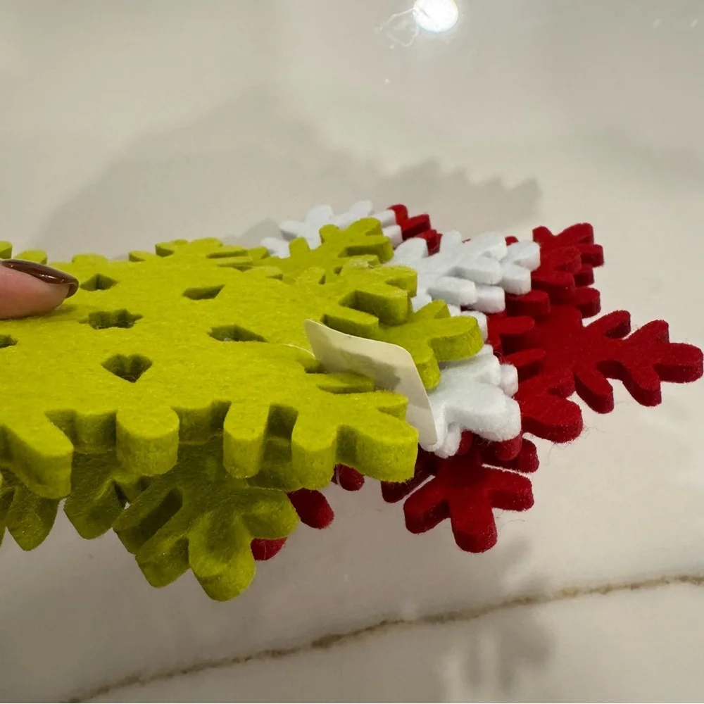 6-Pack Crate & Barrel Felt Snowflake Coasters